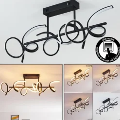 Plafonnier Gora LED Noir, 3 lumières