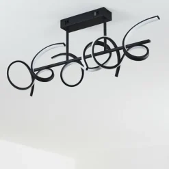 Plafonnier Gora LED Noir, 3 lumières