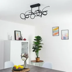 Plafonnier Gora LED Noir, 3 lumières
