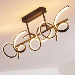 Plafonnier Gora LED Noir, 3 lumières