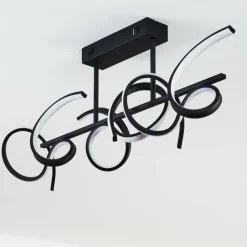 Plafonnier Gora LED Noir, 3 lumières