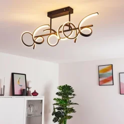 Plafonnier Gora LED Noir, 3 lumières