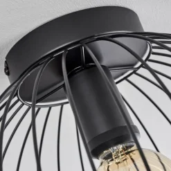 Plafonnier Gourel Noir, 1 lumière