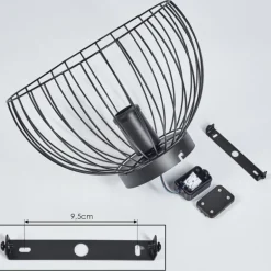 Plafonnier Gourel Noir, 1 lumière