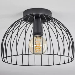 Plafonnier Gourel Noir, 1 lumière