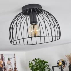 Plafonnier Gourel Noir, 1 lumière