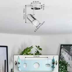 Plafonnier Grafberg Chrome, 1 lumière