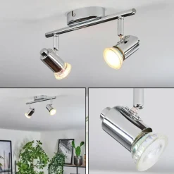 Plafonnier Grafberg Chrome, 2 lumières