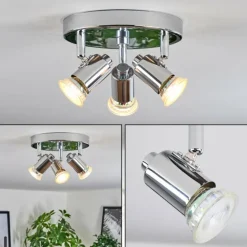 Plafonnier Grafberg Chrome, 3 lumières