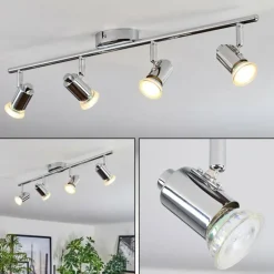 Plafonnier Grafberg Chrome, 4 lumières