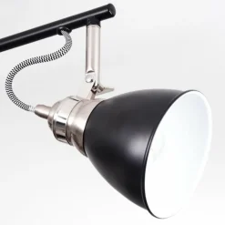 Plafonnier Gralingen Nickel mat, Noir, 4 lumières