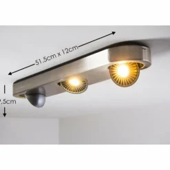 Plafonnier Granada LED Nickel mat, 3 lumières