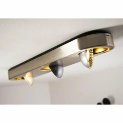 Plafonnier Granada LED Nickel mat, 3 lumières