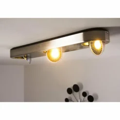 Plafonnier Granada LED Nickel mat, 3 lumières