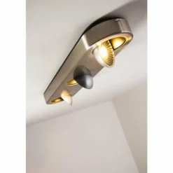 Plafonnier Granada LED Nickel mat, 3 lumières