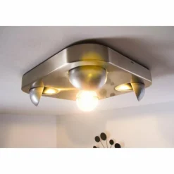 Plafonnier Granada LED Nickel mat, 4 lumières