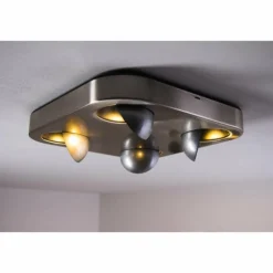 Plafonnier Granada LED Nickel mat, 4 lumières
