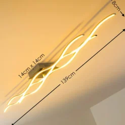 Plafonnier Grant LED Acier inoxydable, 3 lumières