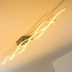 Plafonnier Grant LED Acier inoxydable, 3 lumières