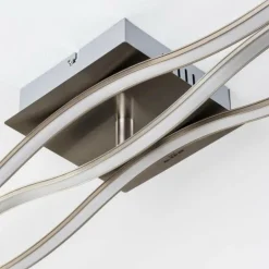 Plafonnier Grant LED Acier inoxydable, 3 lumières