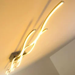 Plafonnier Grant LED Acier inoxydable, 3 lumières