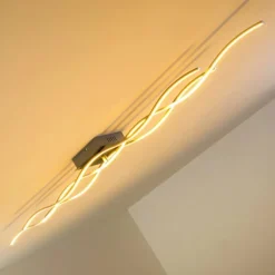 Plafonnier Grant LED Acier inoxydable, 3 lumières