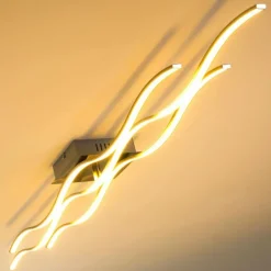 Plafonnier Grant LED Acier inoxydable, 3 lumières