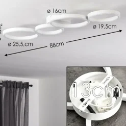 Plafonnier Grasse LED Blanc, 1 lumière