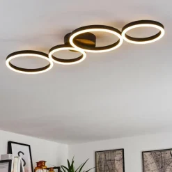 Plafonnier Grasse LED Noir, 1 lumière