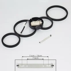 Plafonnier Grasse LED Noir, 1 lumière