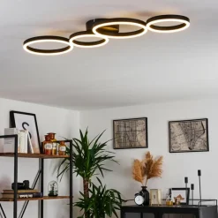 Plafonnier Grasse LED Noir, 1 lumière