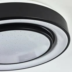 Plafonnier Grimacco LED Noir, 1 lumière, Changeur de couleurs