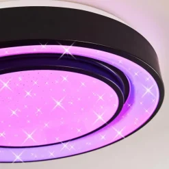 Plafonnier Grimacco LED Noir, 1 lumière, Changeur de couleurs