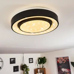 Plafonnier Grimacco LED Noir, 1 lumière, Changeur de couleurs