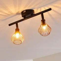 Plafonnier Grönhöj Noir, 2 lumières