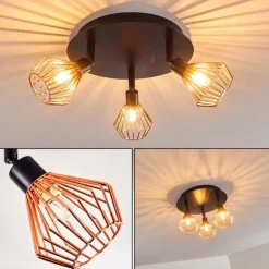 Plafonnier Grönhöj Noir, 3 lumières