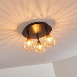 Plafonnier Grönhöj Noir, 3 lumières