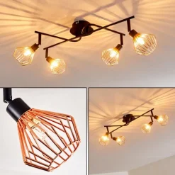 Plafonnier Grönhöj Noir, 4 lumières