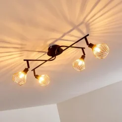 Plafonnier Grönhöj Noir, 4 lumières