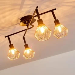 Plafonnier Grönhöj Noir, 4 lumières