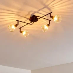 Plafonnier Grönhöj Noir, 4 lumières