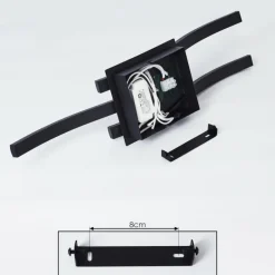 Plafonnier Grossari LED Noir, 3 lumières