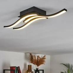Plafonnier Grossari LED Noir, 3 lumières