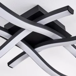 Plafonnier Grossarl LED Noir, 4 lumières