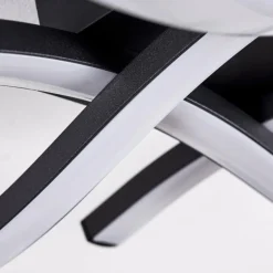 Plafonnier Grossarl LED Noir, 4 lumières