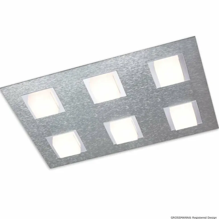 Plafonnier Grossmann BASIC LED Aluminium, 6 lumières