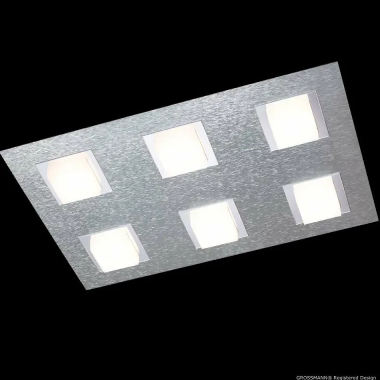 Plafonnier Grossmann BASIC LED Aluminium, 6 lumières