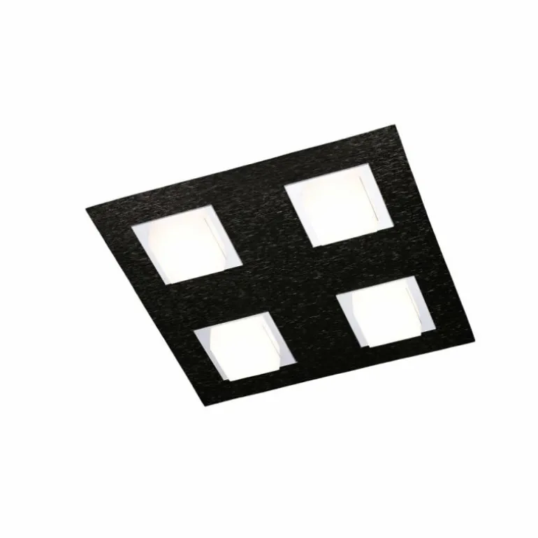 Plafonnier Grossmann BASIC LED Noir, 4 lumières