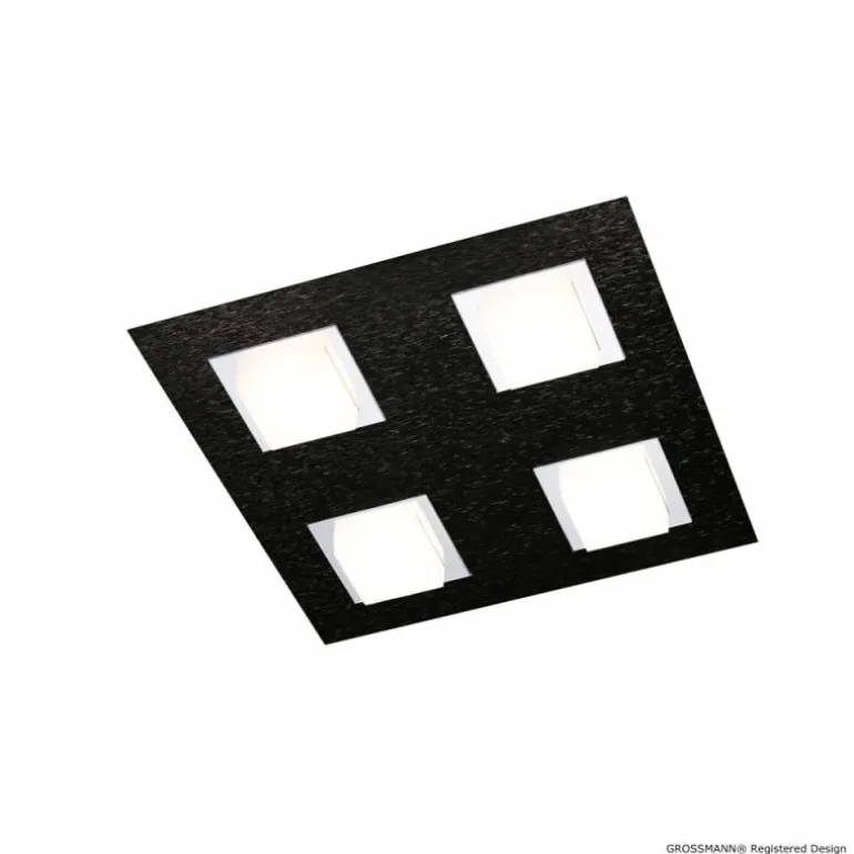 Plafonnier Grossmann BASIC LED Noir, 4 lumières
