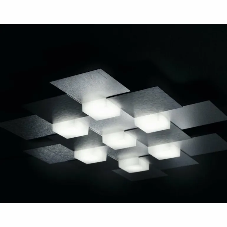 Plafonnier Grossmann CREO LED Aluminium, 7 lumières